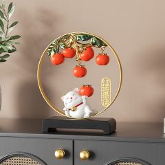 禾笙堂寓意红运番倍招财猫摆件工艺品客厅玄关乔迁礼物办公室开业摆件