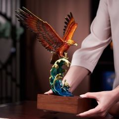 诺诗曼大展宏图 铜老鹰摆件办公室老板桌面装饰工艺品公司乔迁开业礼品